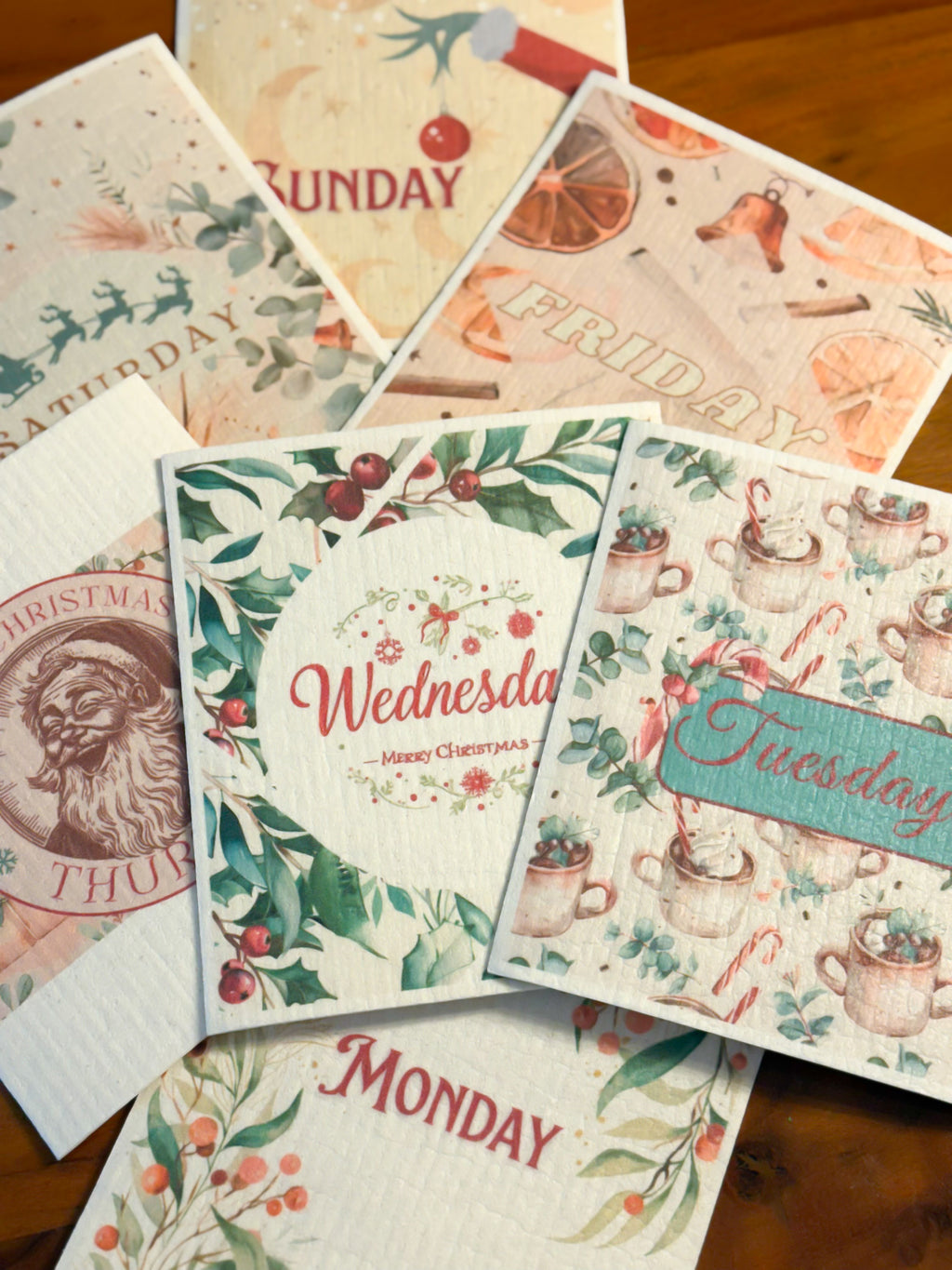 Christmas Swedish Dish Cloths 7pk