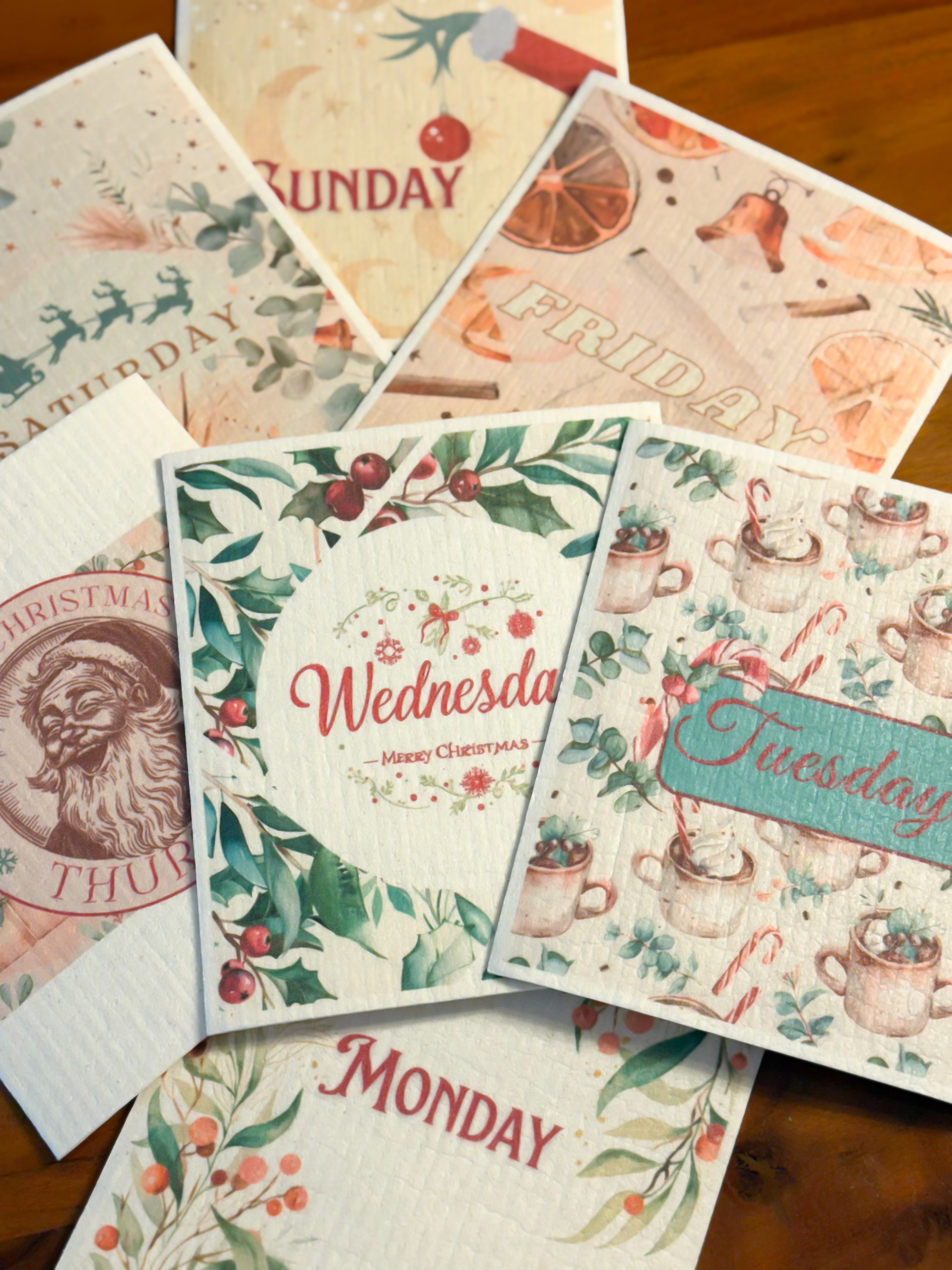 Christmas Swedish Dish Cloths 7pk