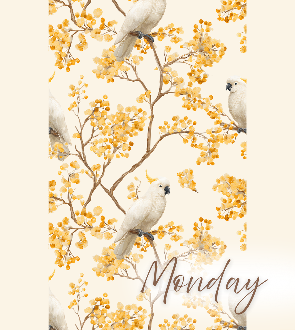 Australian Native Design Swedish Dish Cloth. Daily Edition 7pk