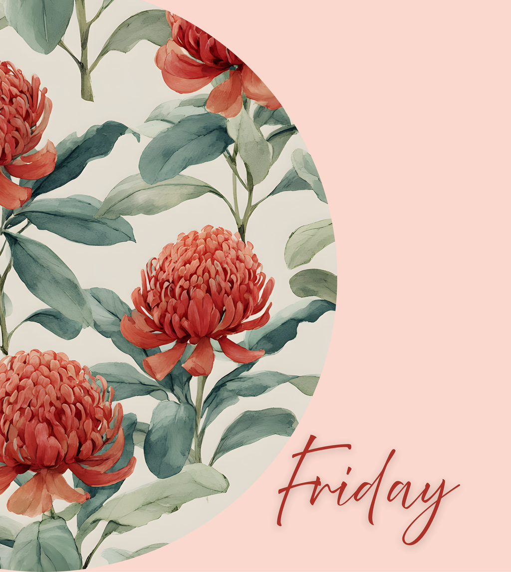 Australian Native Design Swedish Dish Cloth. Daily Edition 7pk