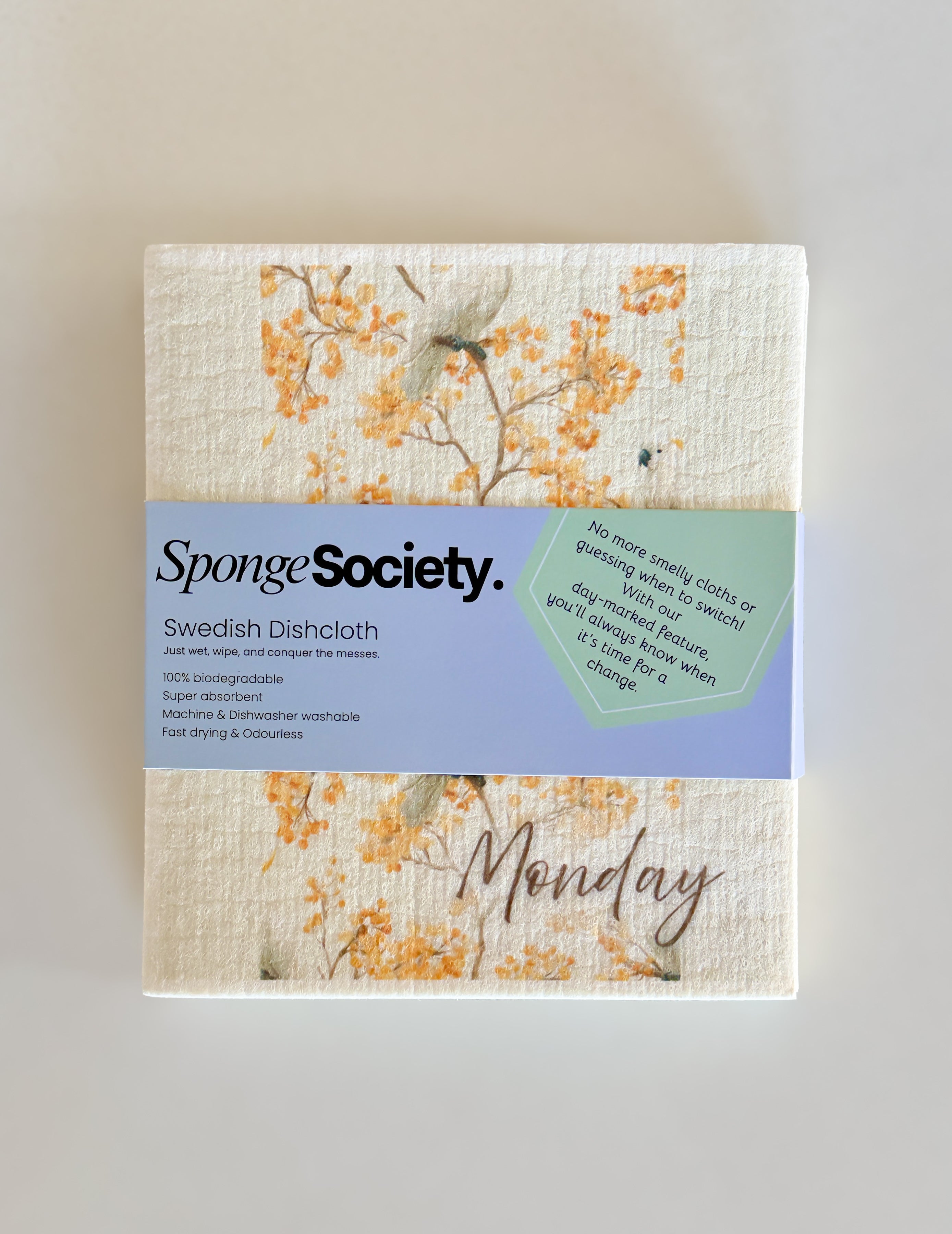 Australian Native Design Swedish Dish Cloth. Daily Edition 7pk